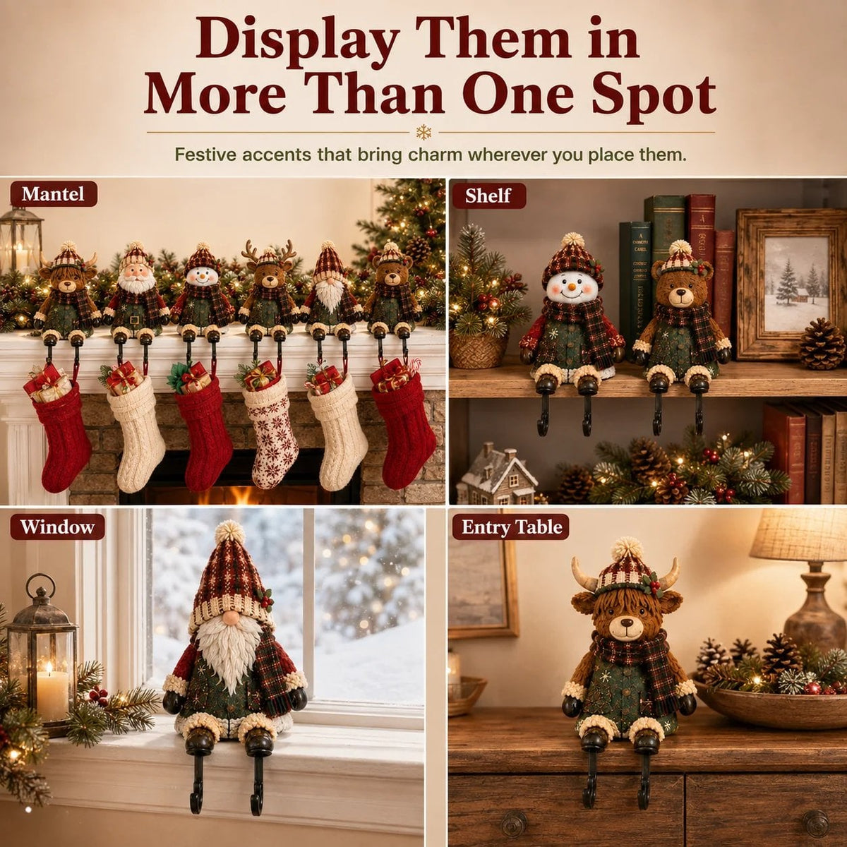 🔥HOT SALE🔥🎄🧦Christmas Character Stocking Holder Collection