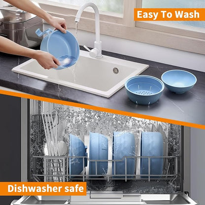 New Microwave Ramen Bowl with Strainer Ramen Bowl Set with Lid🍜