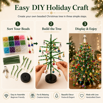 ✨ DIY Beaded Christmas Tree Kit – 🎅Create Your Own Sparkling Holiday Decoration