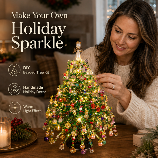 ✨ DIY Beaded Christmas Tree Kit – 🎅Create Your Own Sparkling Holiday Decoration
