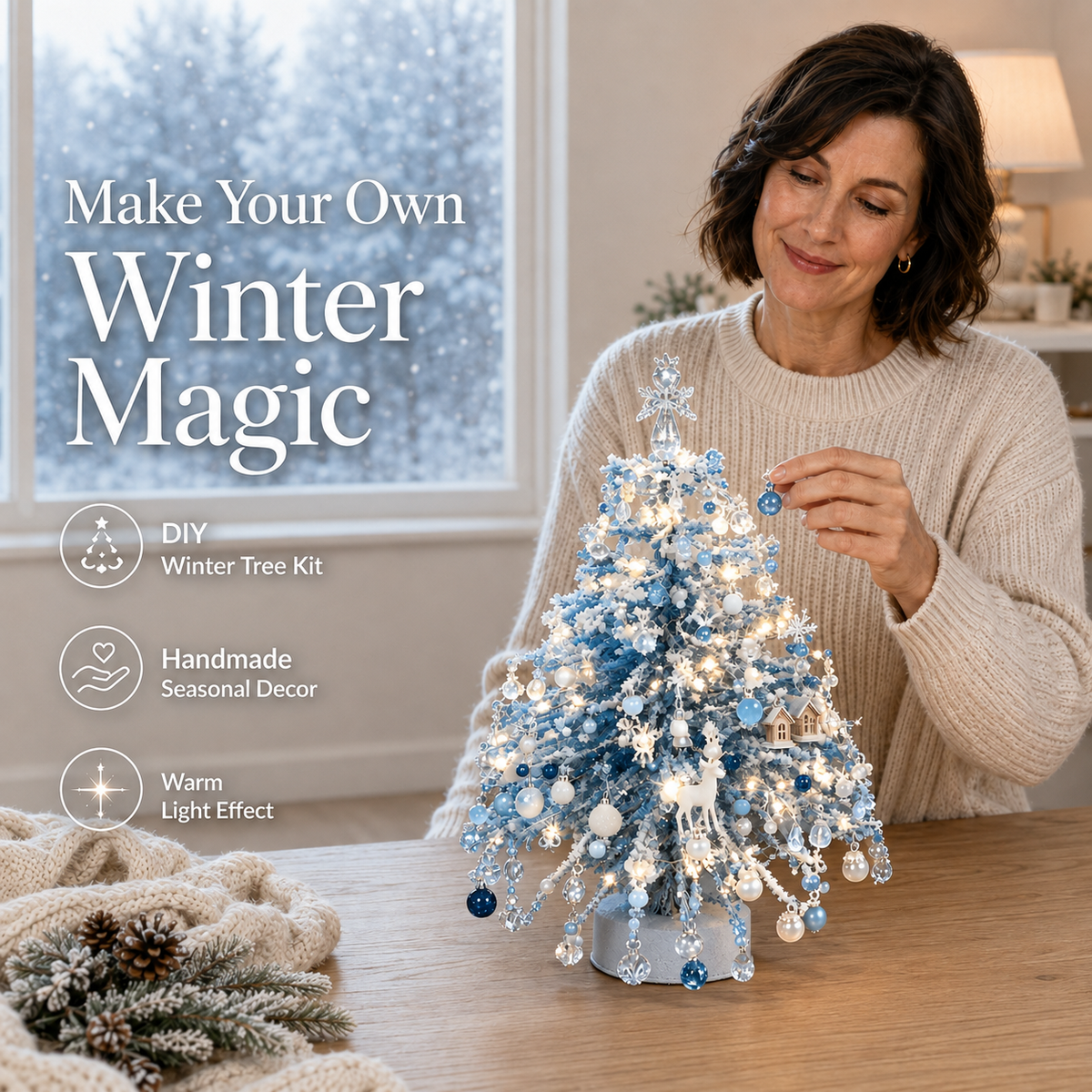 ✨ DIY Beaded Christmas Tree Kit – 🎅Create Your Own Sparkling Holiday Decoration