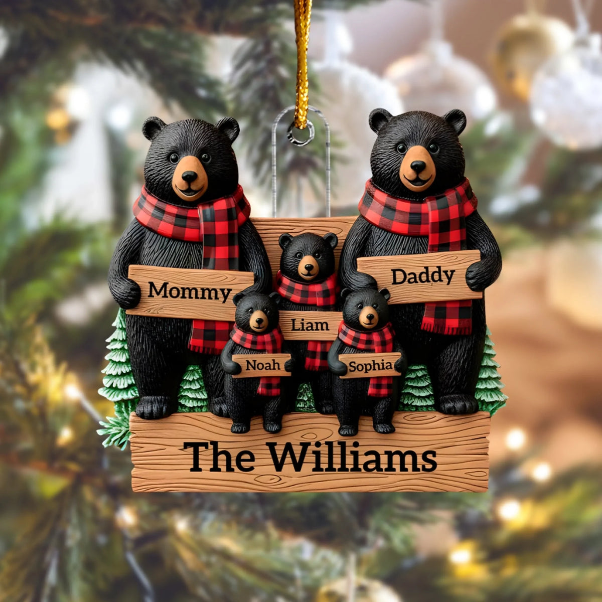 Festive Highland Cow Ornament