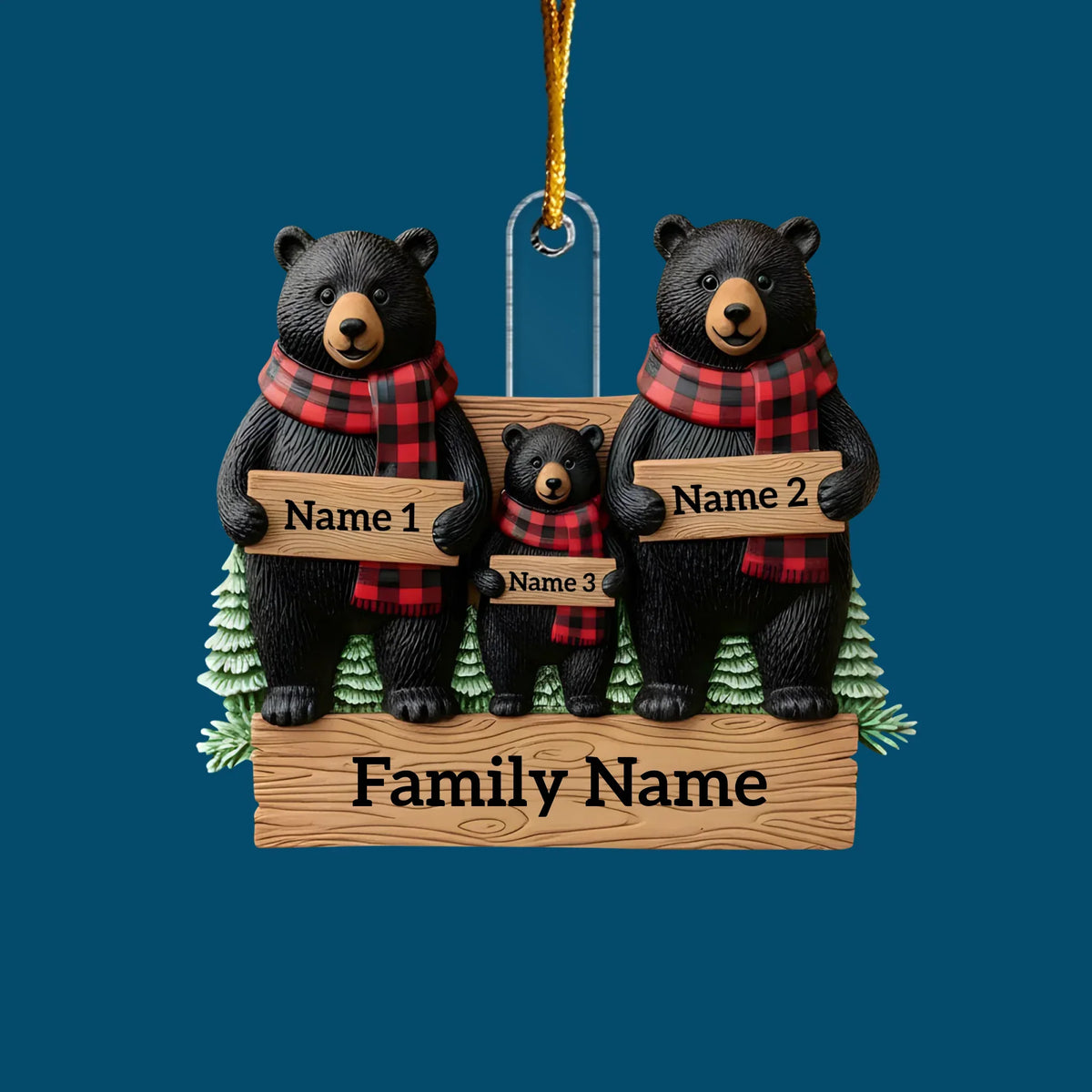 Festive Highland Cow Ornament