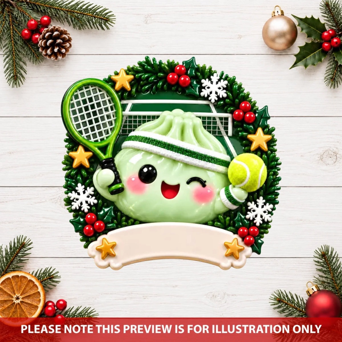 Winter Dumpling Christmas Ornament