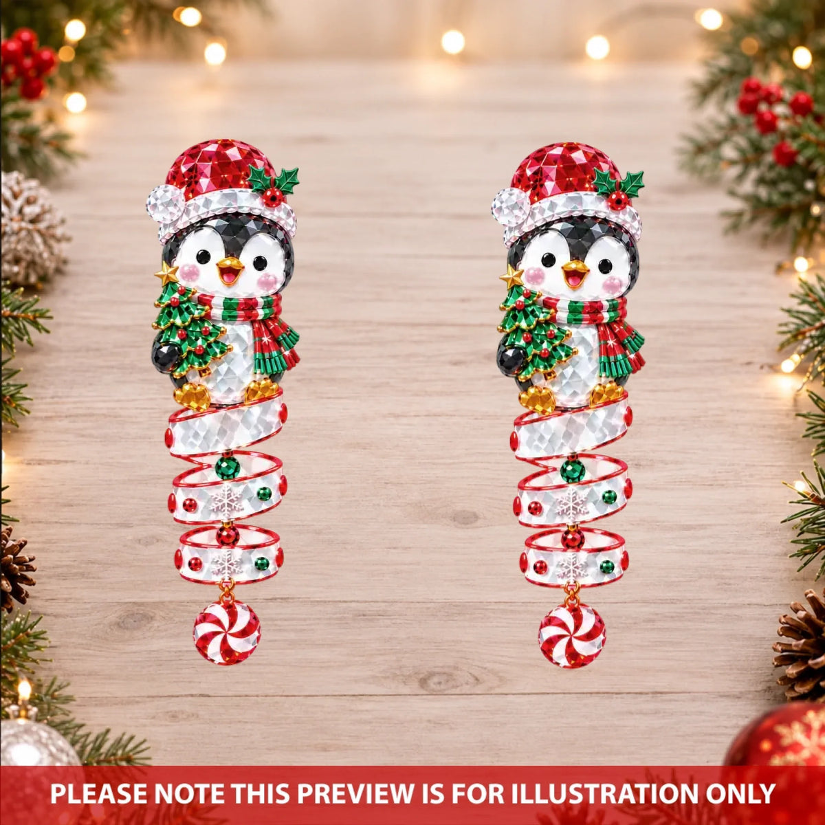 Penguin Winter Holiday Ornament