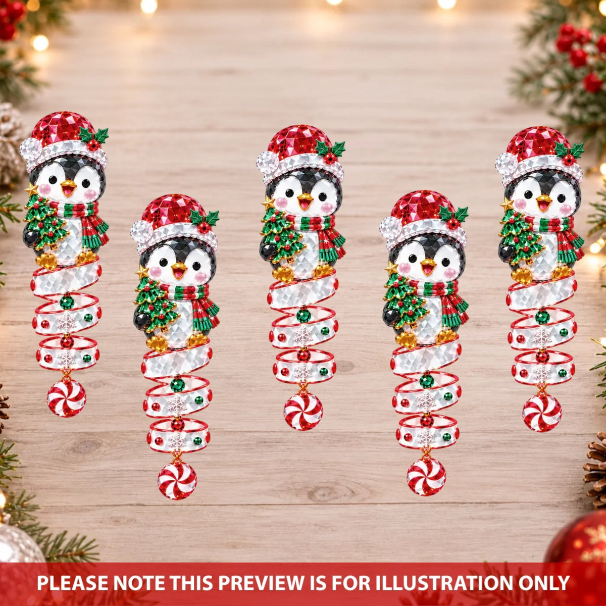 Penguin Winter Holiday Ornament
