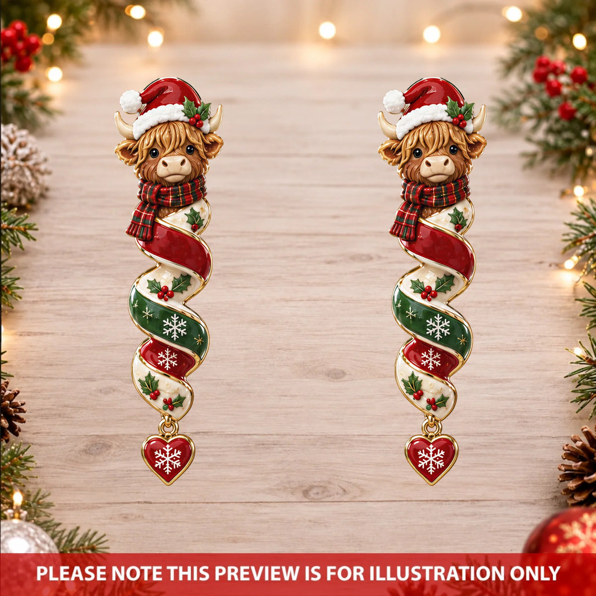 Festive Farm Truck Ornament Set
