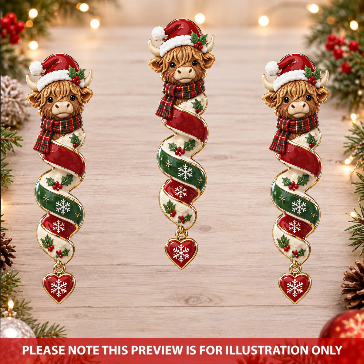 Festive Farm Truck Ornament Set