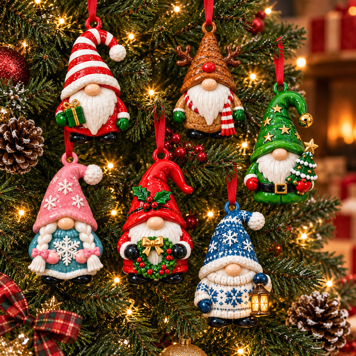 Christmas Gnome Ornament Collection